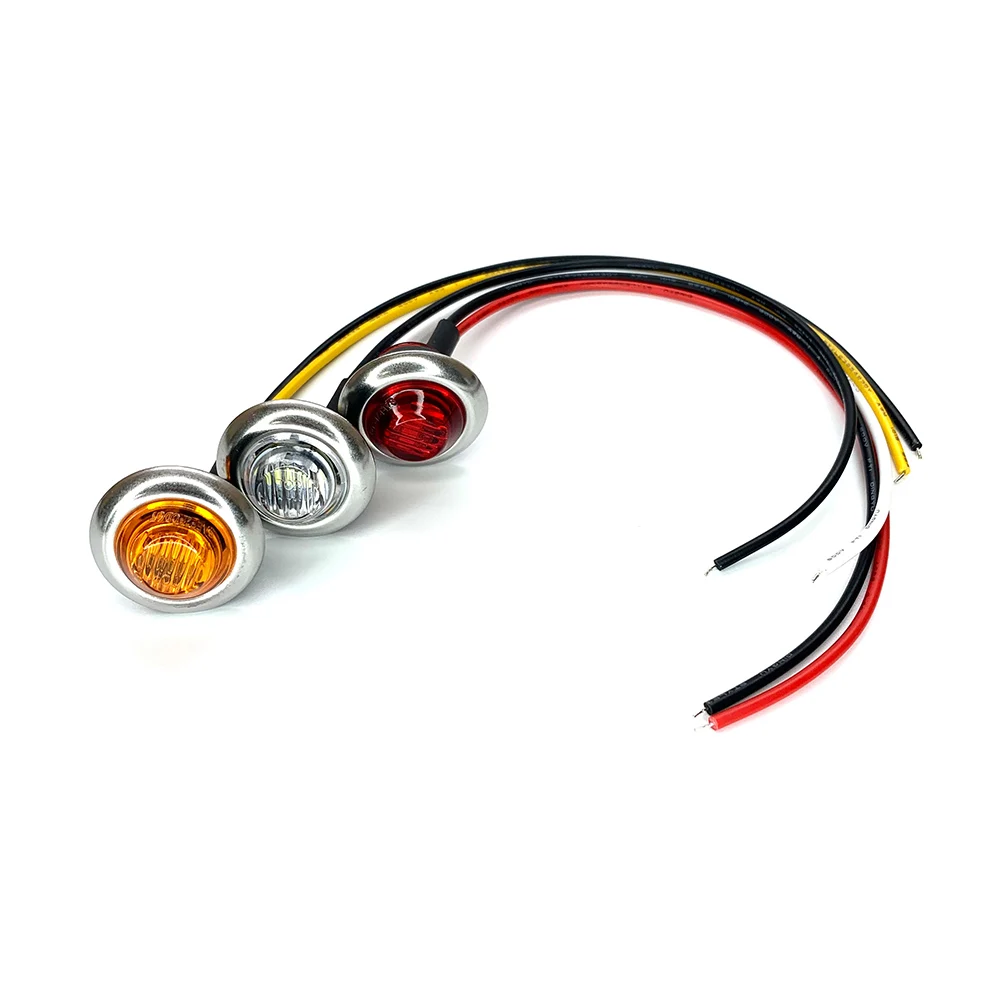 Universal Car Led Truck 12v 24v Led Side Marker Light With Chrome Bezel Truck Led Light Marker 4222