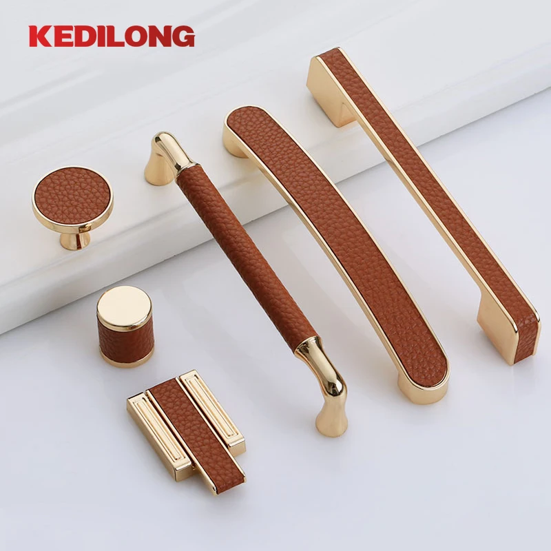 Furniture Hardware European Modern Luxury Handle Gold Drawer