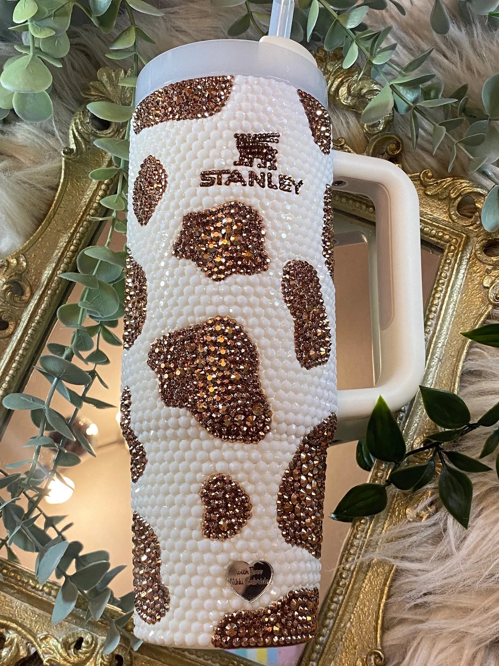 Стакан с горным хрусталем 40 унций стакан для приключений соломинкой из нержавеющей стали