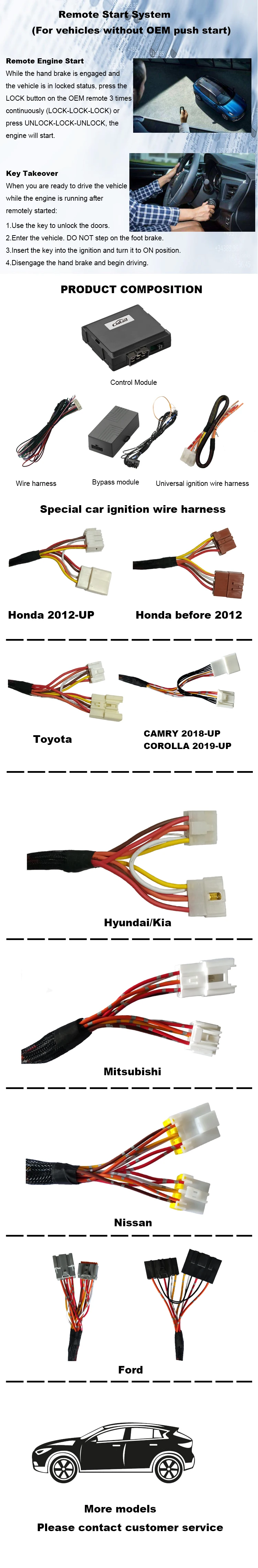 Car Remote Starter Engine Start System Working With Oem (original