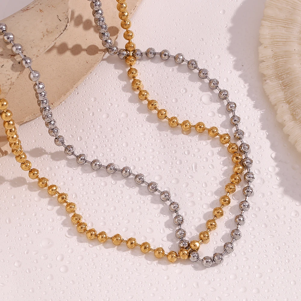 Ras De Cou Perles Et Acier - Collier Court Fantaisie, Bijou Délicat, Neuf Sans Emballage