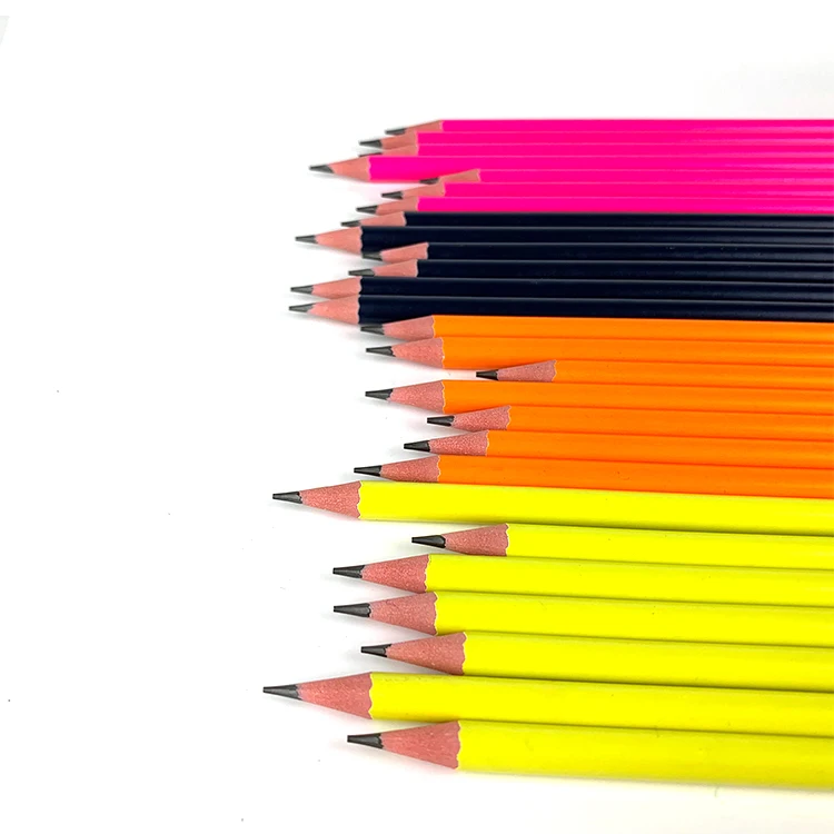 Promotional Custom Logo Sketch Pencil Set School Supplies Standard Lapices 2b Hb Lead Pencil Cheap Wooden for Children Colored