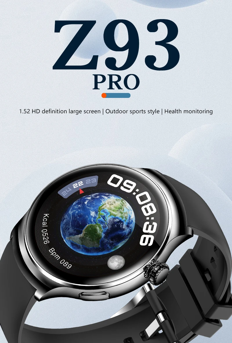 High Quality Wearable Device Z93 Pro Max Round AMOLED Screen Smartwatch Sports Smart Watch Series Reloj Inteligente
