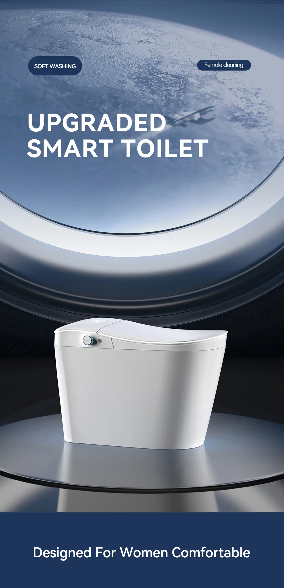 product hot sale automatic open wc electric bidet toilets intelligent toilet bowl foot touch sensor flush one piece smart toilet-9
