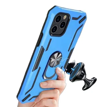 Anti-drop Shockproof Protective Metal Bracket 2 in 1 Phone Case With Car Holder For OPPO Realme 7 P For Xiaomi Redmi Note 10 pro