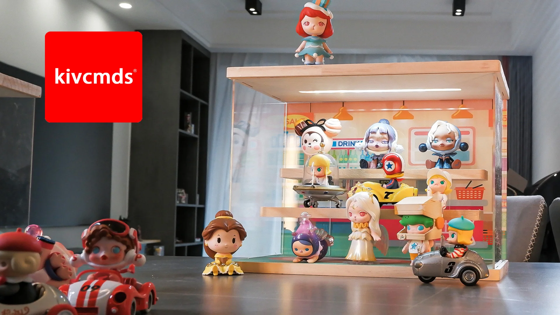 Puppet Storage Boxes Bubble Mart Blind Box Hand Puppet Storage Display Box With Lights Model ...