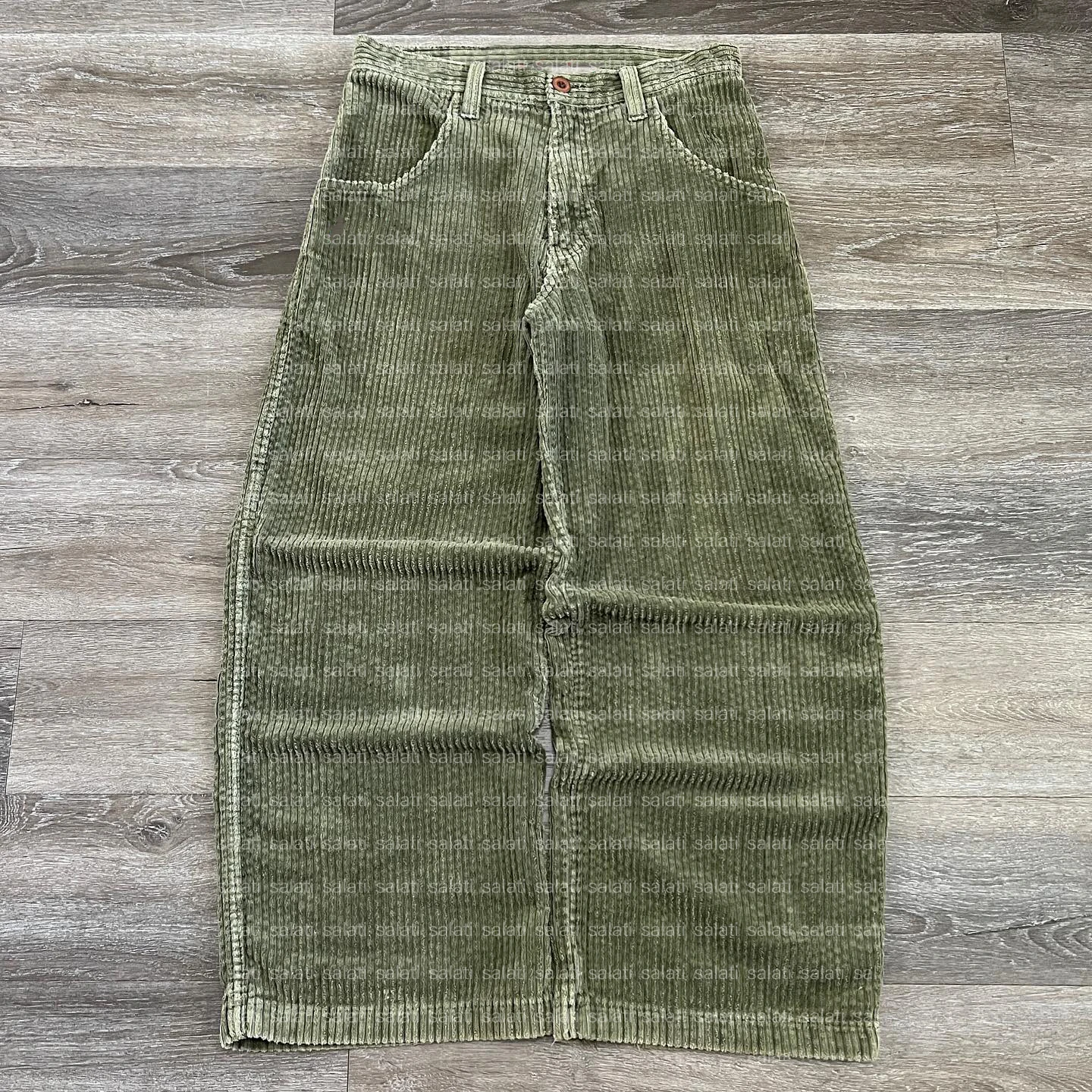 Salati Trousers Custom Manufacturer Streetwear Winter Loose Oversize Acid Wash Corduroy Straight Wide Leg Baggy Pant for Men gallery 7