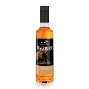 Wholesale Cheap Silver Horse Whiskey 700ml custom logo bottle alcoholic beverage spirit whiskey set