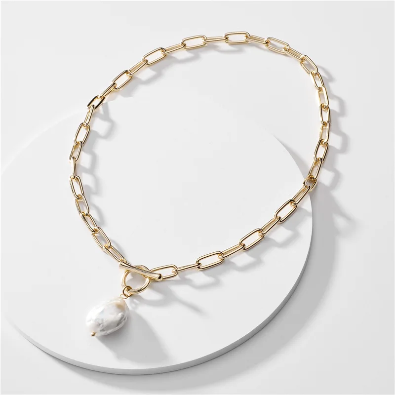 Fashion Gold Long Chain Sweater Toggle 