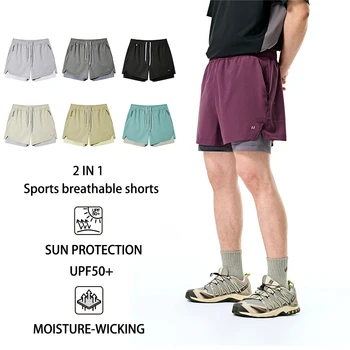 2025 Spring Summer Men's Breathable Sports Shorts New Outdoor Lightweight UPF50 Sunscreen Pants