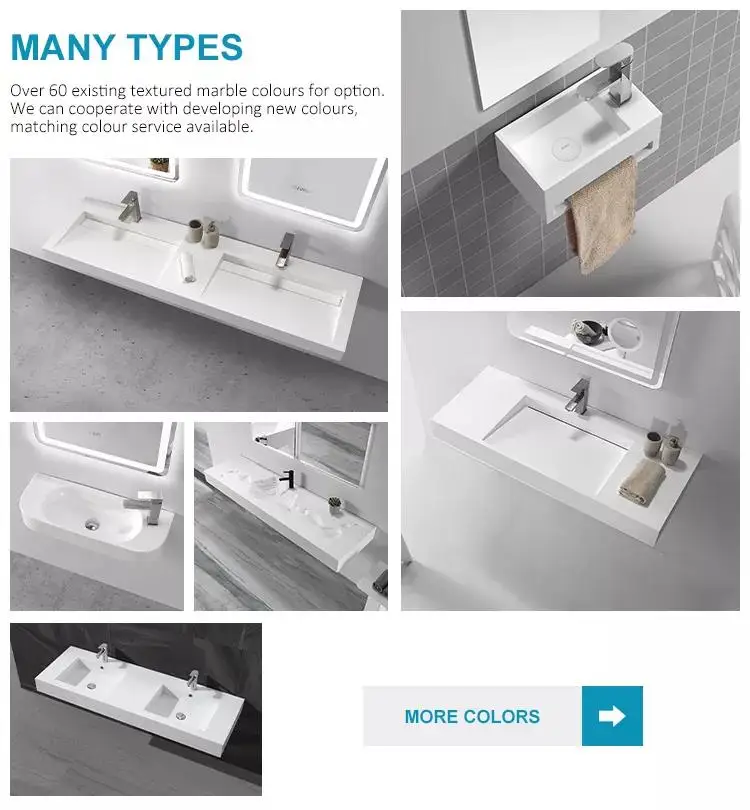 Luxury Design Acrylic Solid Surface Sink Laboratory Wash Basin Bathroom