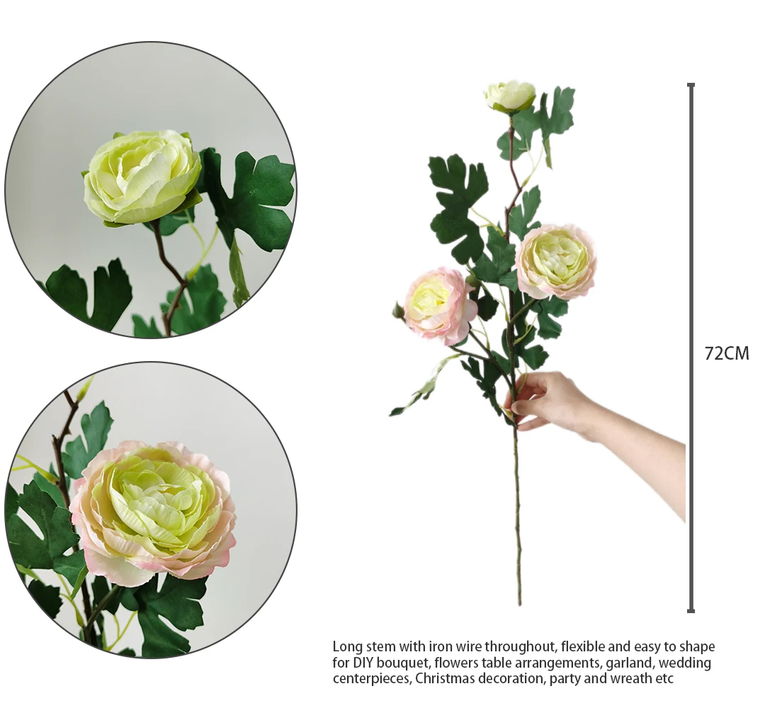 Seller Silk Flower Fake Peony Wholesale High Quality Faux Peony Flower