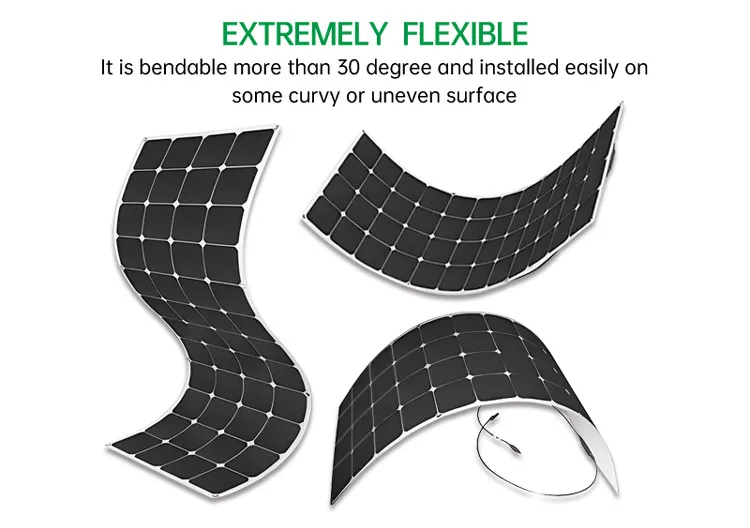 High Efficiency Customized Size Etfe Sunpower Flexible Solar Panel 12v 18v 30w 50w 75w 100w 120w 8299