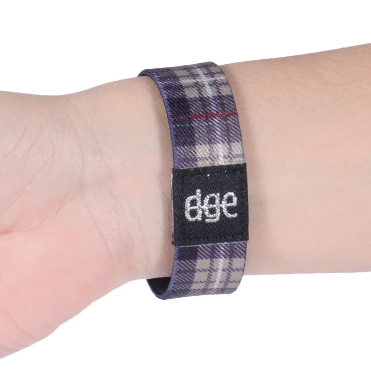 Custom Logo Design Stretchy Promotional Soft Polyester Event Mens Rfid Nfc Elastic Wristband 3052