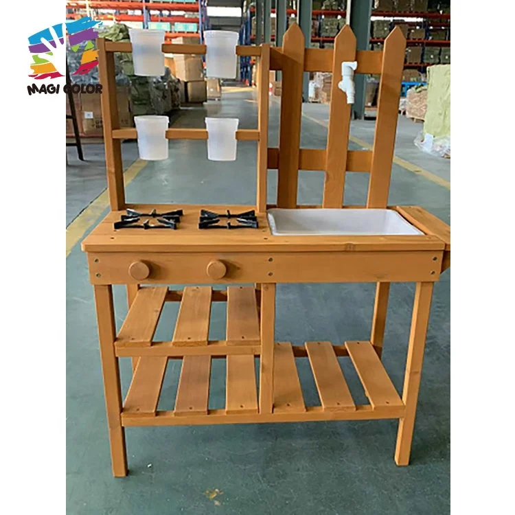 Настраиваемый открытый сад, готовка, притворная игра, деревянная грязевая кухня для детей W10C800