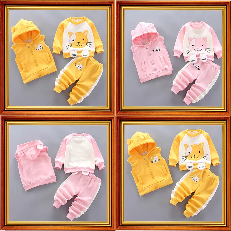 Children Designer Clothes Toddlers Cloth Kids Garments 3pcs Set Baby