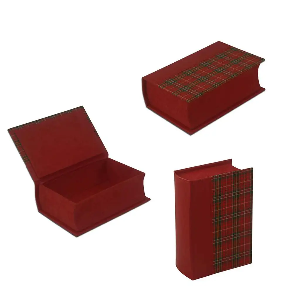 Розовый магазин высокого качества оптовая продажа Высококачественная винтажная коробка для хранения в форме книги кожаная подарочная коробка