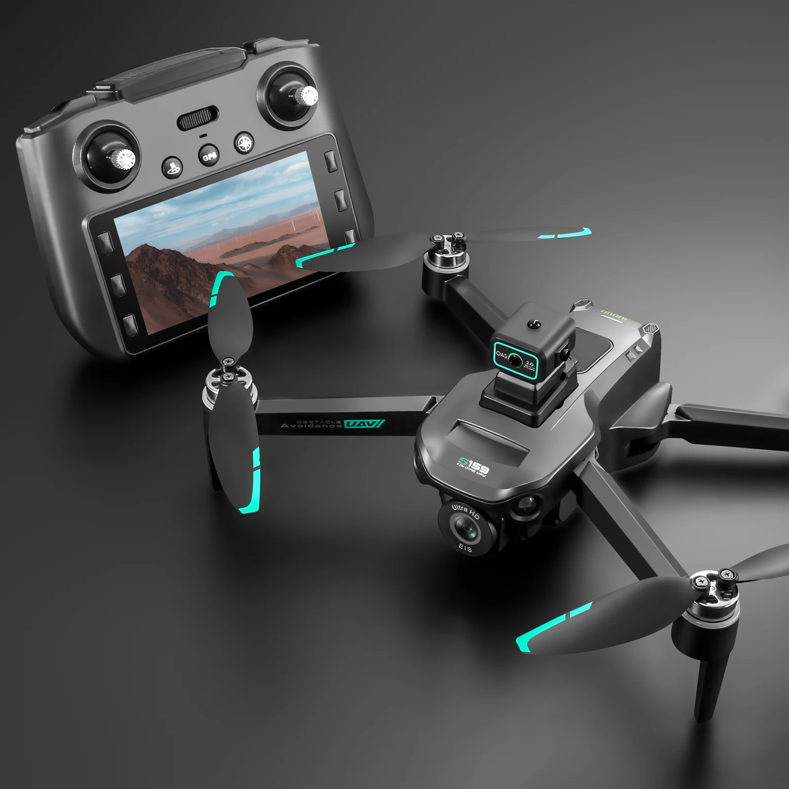 GPS S159 UAV RCドローン 8K HD空撮 デュアルカメラ＆障害物回避