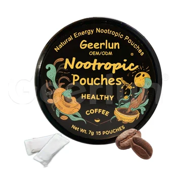 OEM ODM Natural Energy Nootropic Pouches Vitamins B Brain Boost Energy Focus Caffeine Pouches