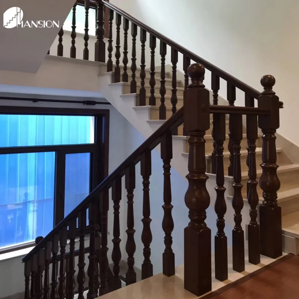 Solid Wood Post Stair Railing