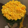 qingguang golden rose woven basket-52 roses