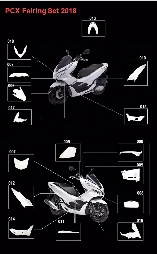 Honda PCX 150 ABS Scooter Body Kits Fairings Cover Set OEM Wholesale