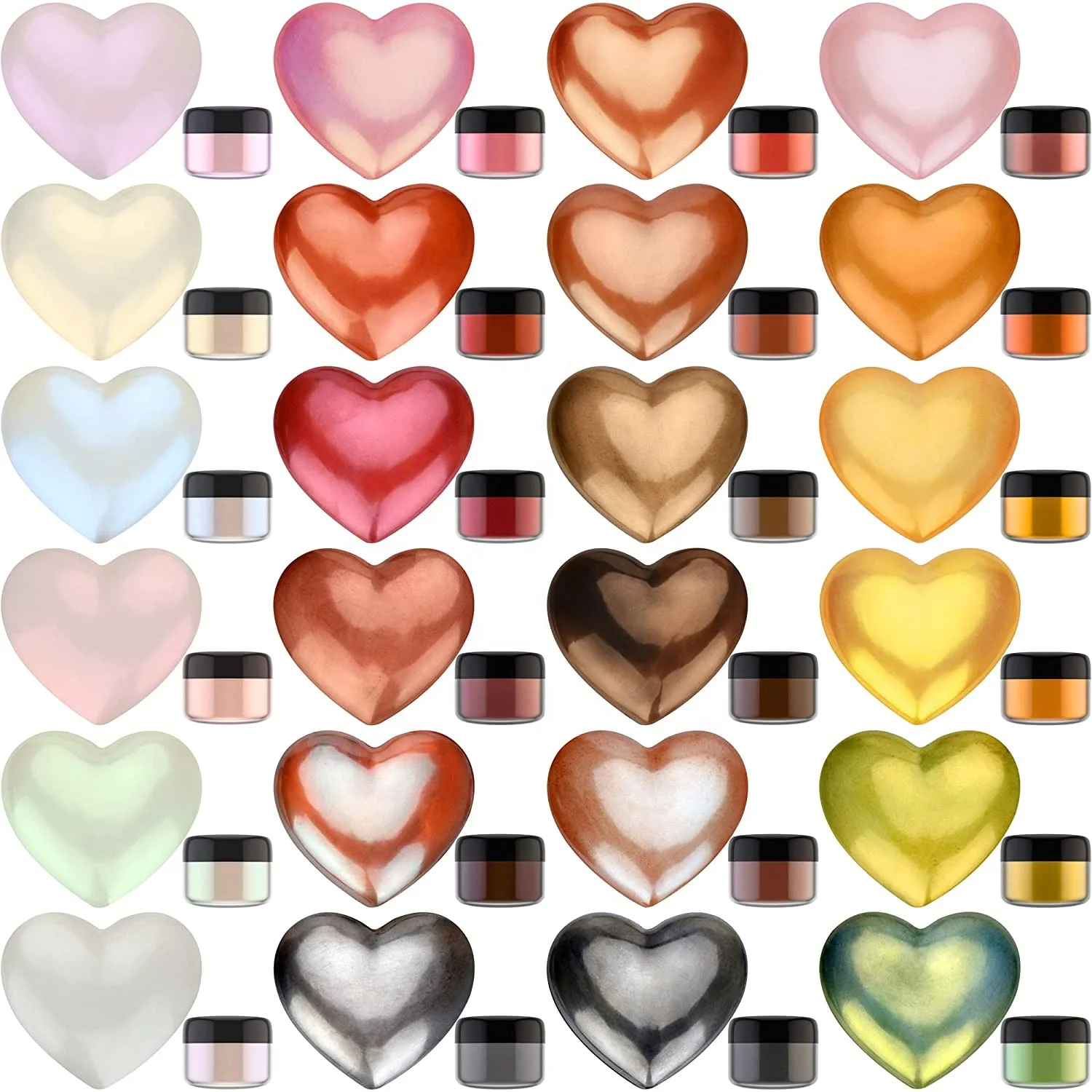 金属颜料粉24色环氧树脂颜料细粉用于树脂图稿绘画微光金属彩色染料云母粉 Buy 环氧树脂涂料 云母粉为环氧树脂