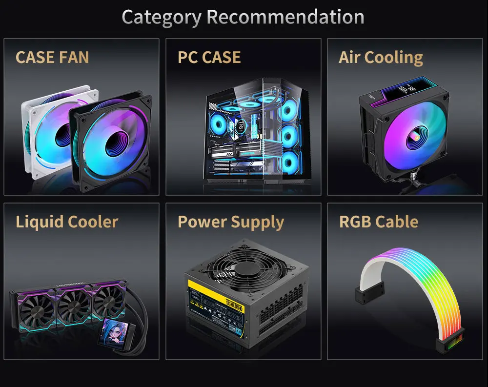 LOVINGCOOL LCD Display Liquid CPU Cooler with PWM Fan - Efficient Water ...