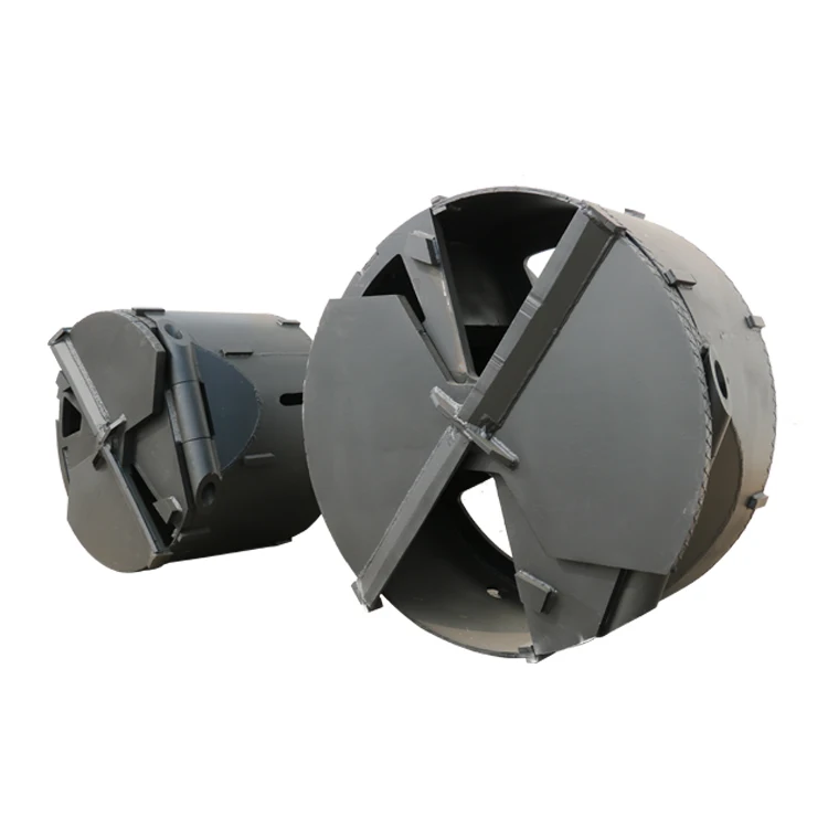 Professional Piling Tools Double Bottom Double Open Cleaning Drilling Bucket