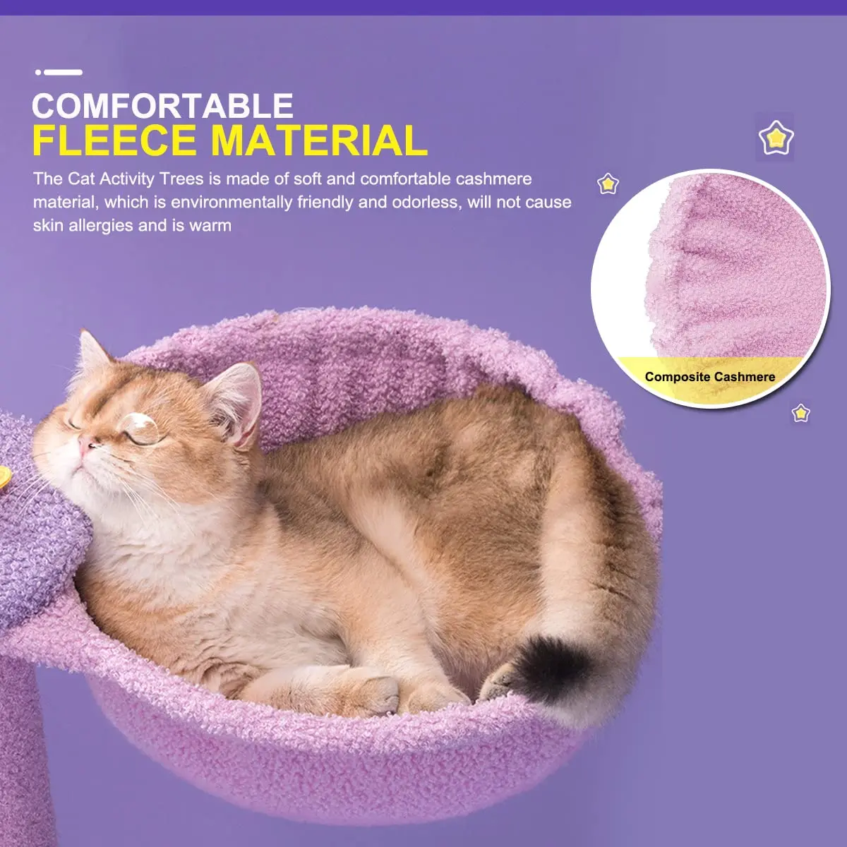 Petdom Cat Tree Interactive Toys With Natural Sisal Scratch Board Cats