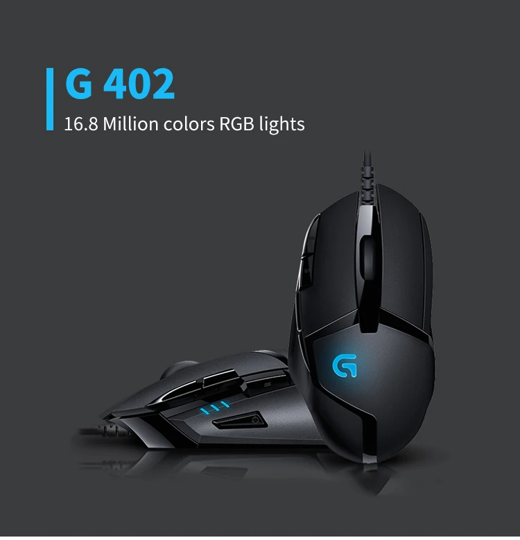 Original Logitech G402 Wired Gaming Mouse With Side Buttons Usb Optical ...