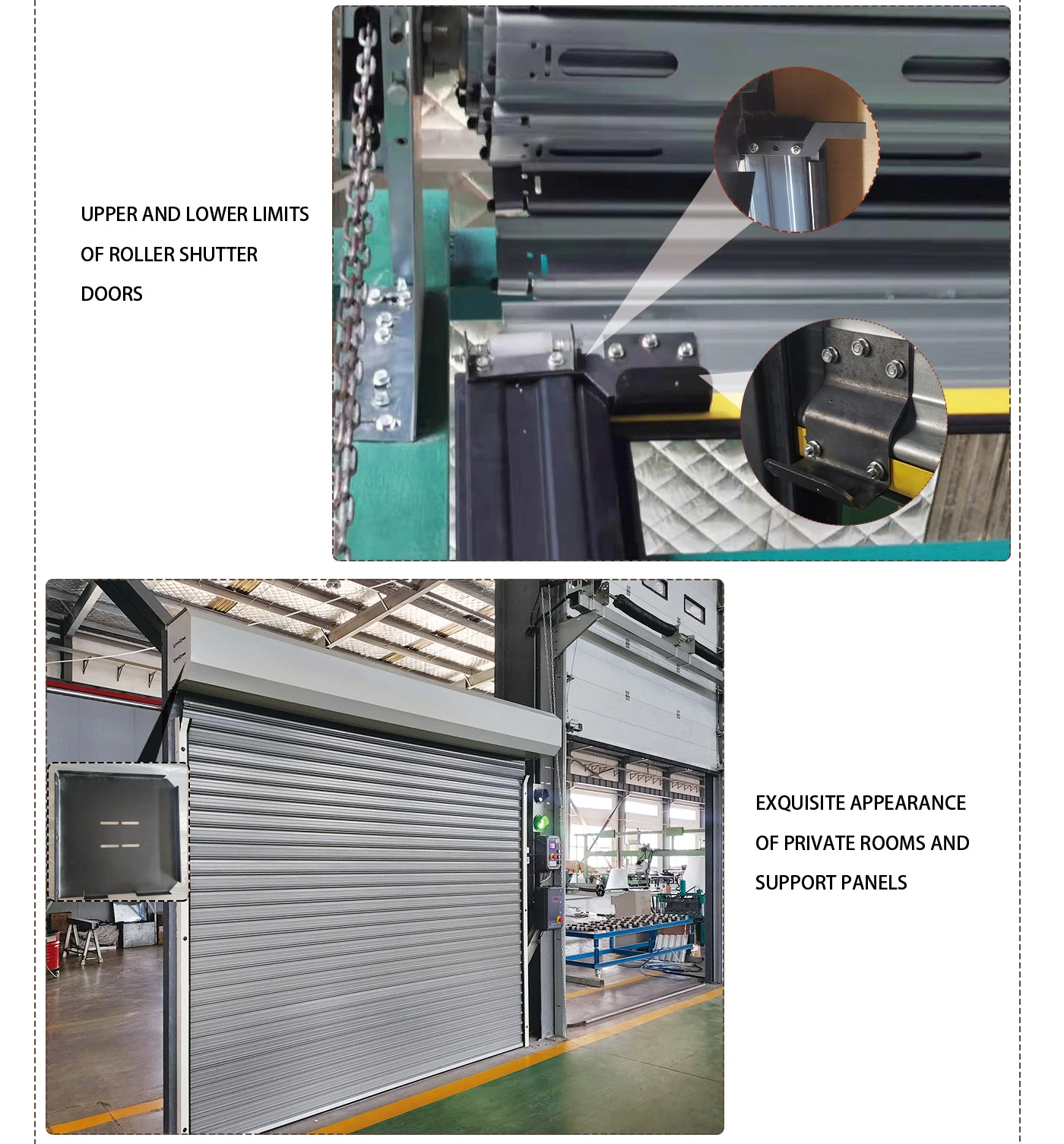 Modern white steel windproof anti-theft warehouse door Rolling shutter door factory