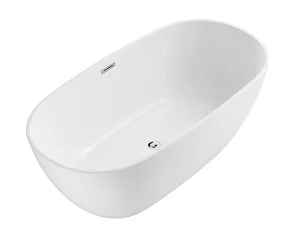 Promotion Competitive Price Direct Free Stand Tap Egg Shape Artificial Stone Tub Solid Surface Oval Bathtub Shape Tub for Sale