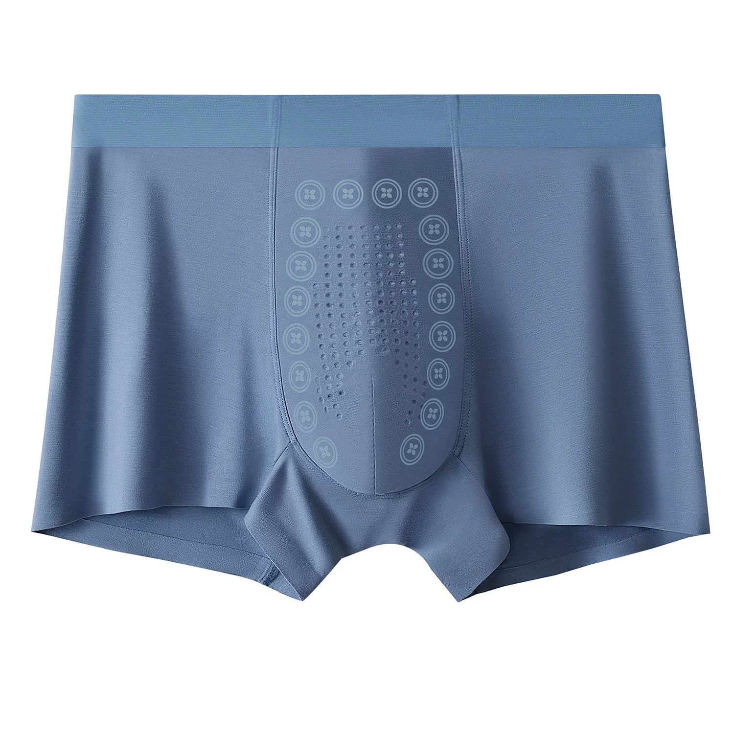 Men's Comfortable Modal Negative Ion Massage Boxer Underwear Antibacterial Mid-Rise Business Outfit Breathable and Traceless