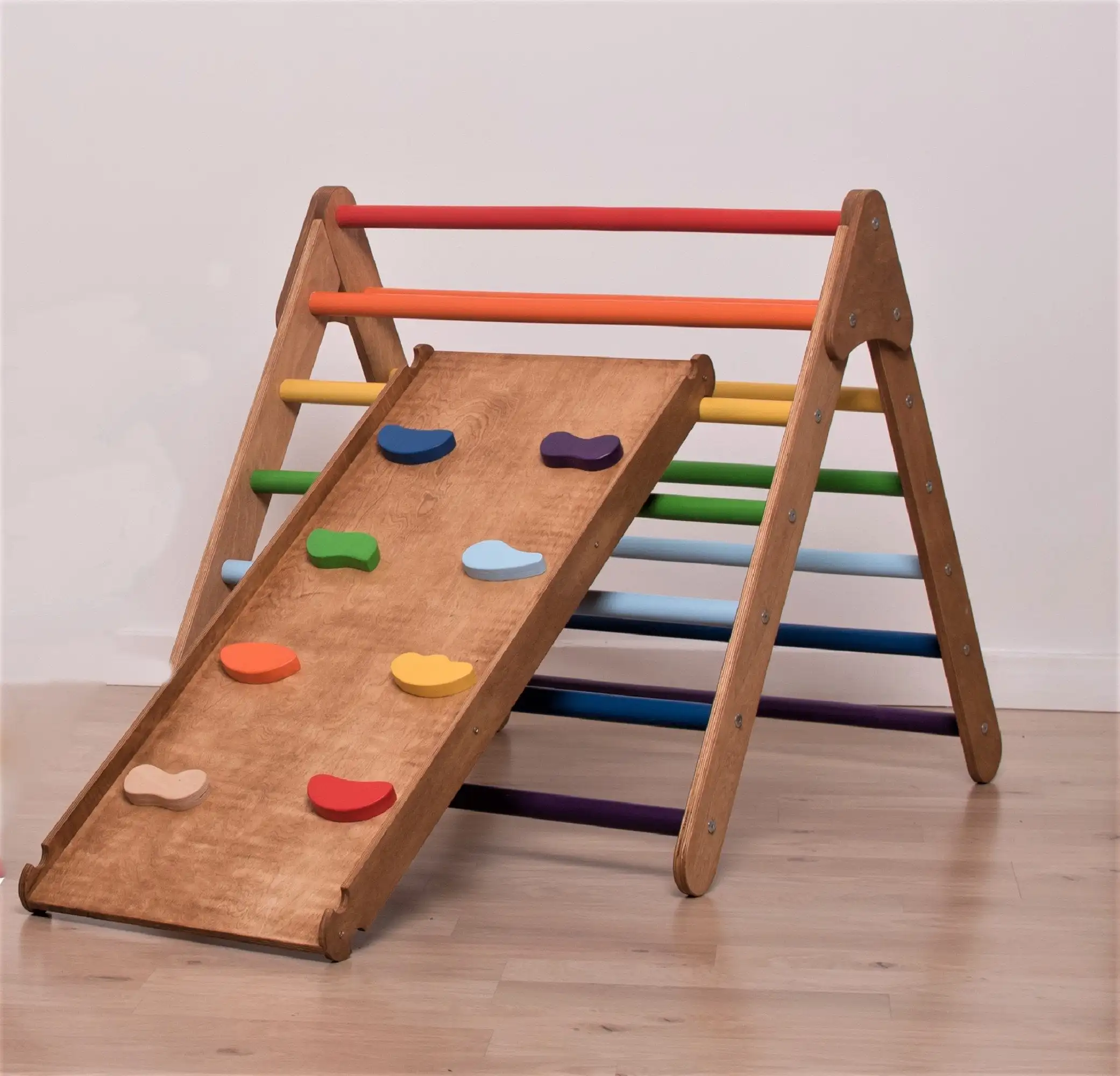 wooden climbing toys-small indoor kids climbing frame wooden