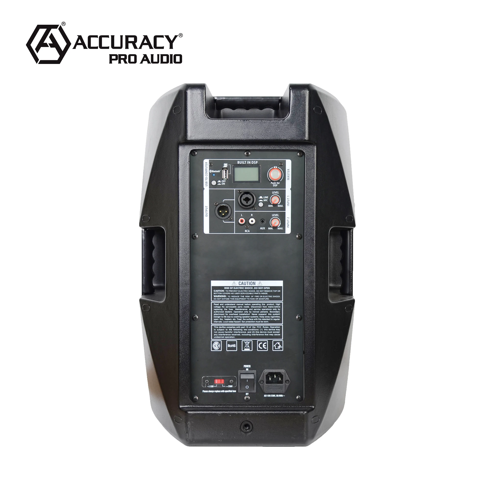 Accuracy Pro Audio CAO10DSP 10 Inch DSP Powered Speakers Home Party pa Active Portable Sound System Speaker Box