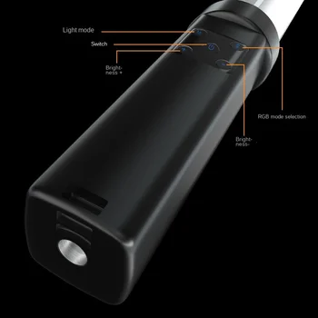 Led Portable Hand-held Supplementary Light RGB Photographic Lighting Rod Contains Lithium Battery to Support Mobile Power Supply detail image