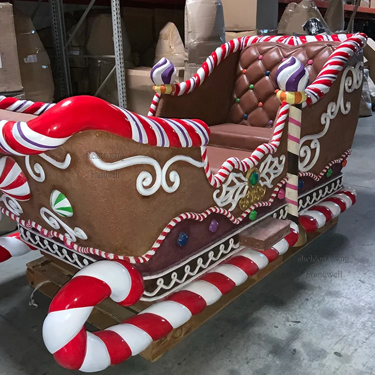 Life Size Santa Sleigh For Sale/ Christmas Sleigh Reindeer Props/ Santa