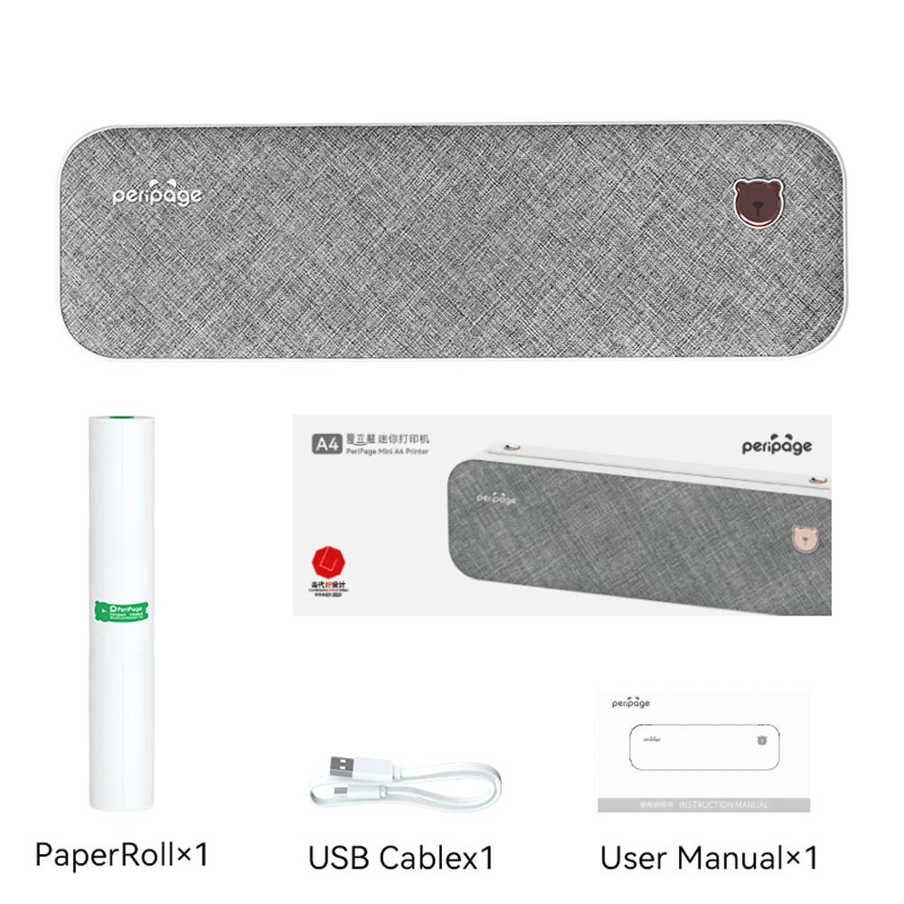 PeriPage A40  Wireless USB Android IOS BT Printers for PDF File A4 Thermal Paper Thermal Documents Printer