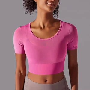 New Arrival Custom Sexy Eco-Friendly Quick Dry Fitness Gym Tank Top Workout Yoga Bra Short Sleeve Front for Women Soft