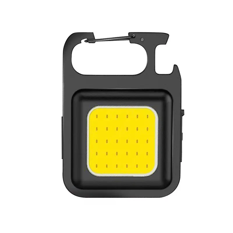 Free Shipping COB Rechargeable Key Chain Light COB Super Bright LED Flashlight With Bottle Opener Small Pocket Flashlight