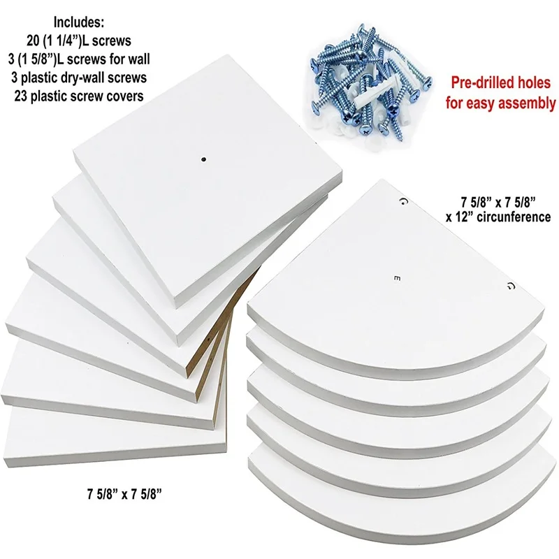 Chinese Factory Half Round Concise Style Wood Shelf Nailed Wall Mount Book Shelf