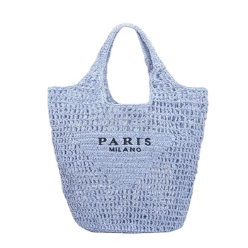 Fashion Trending Straw Tote Bags Multi-color Hand Woven Embroidery Straw Bags Summer Beach Women Tote Bags for Ladies