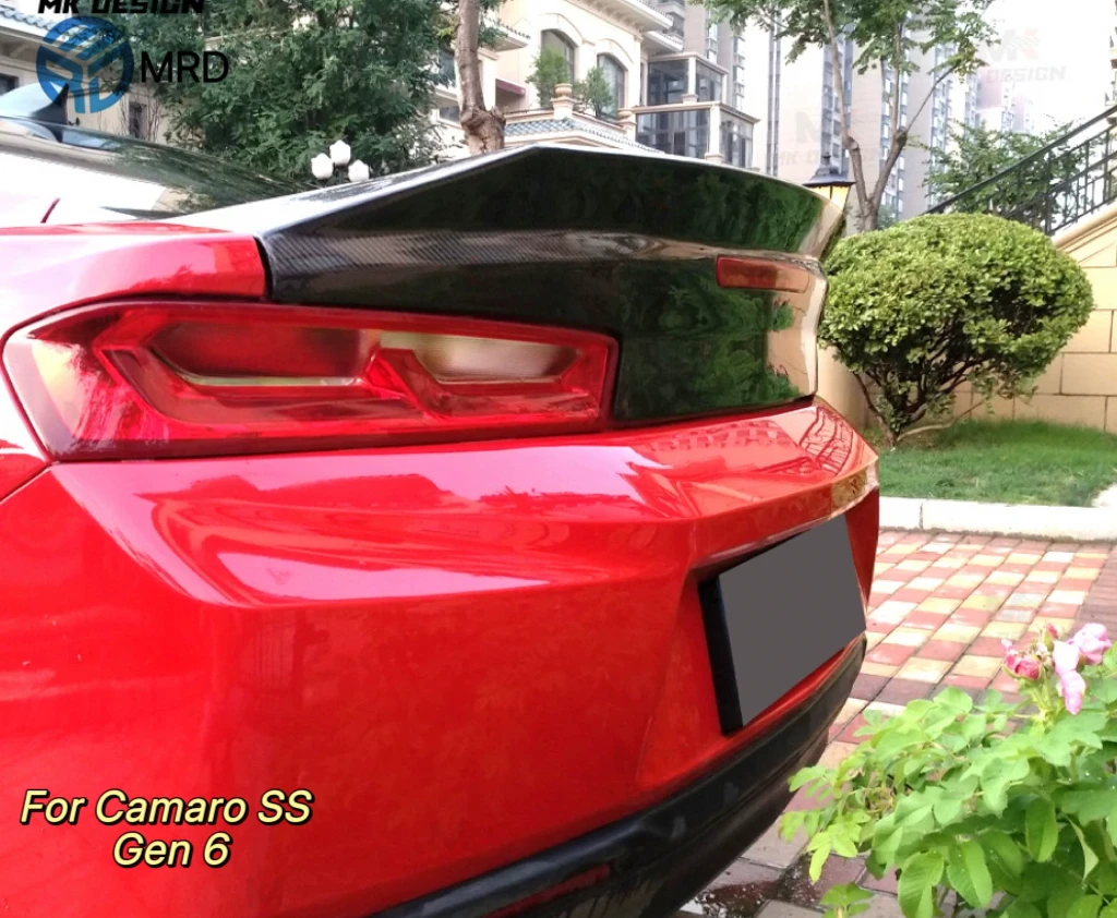 Carbon Fiber Trunk Lid For Chevrolet Camaro Gen 6 2017+ SS AC Style With Spoiler