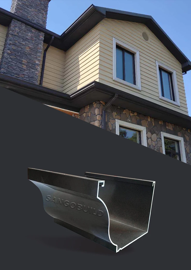 Aluminium Rain Gutter and Downspouts | Durable Metal Rain Gutter System ...