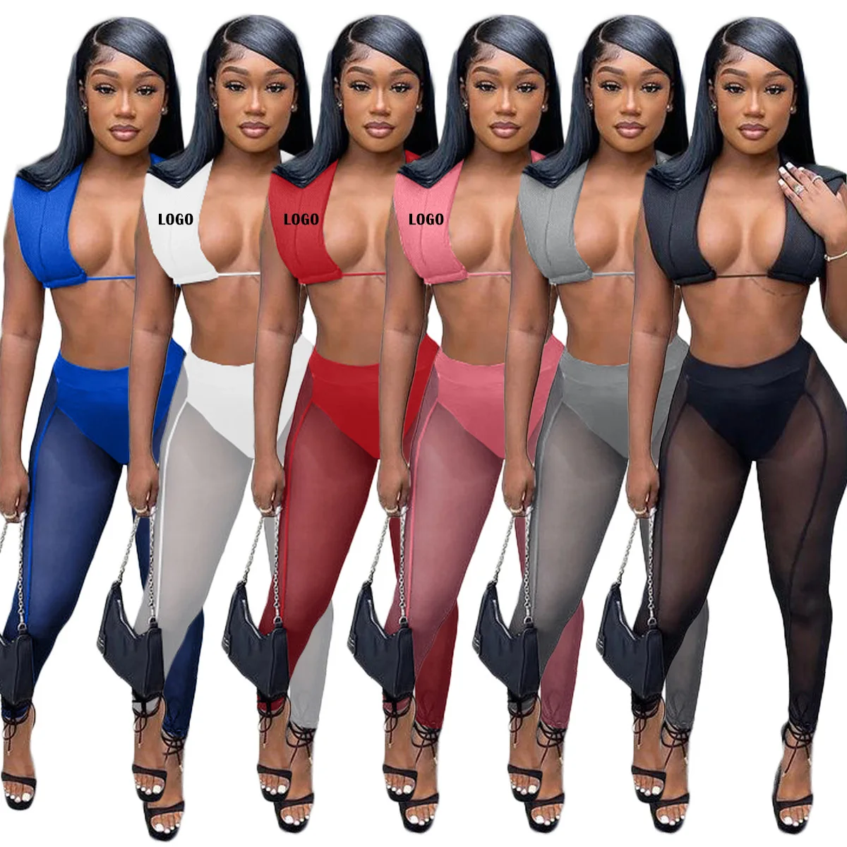 Clothing Crop Top 2 Piece Mesh Legging Short Tight Sexy Club Women  Sleeveless Bandage Bra Top With Mesh Sexy Legging Pants Set - Buy 2 Piece  Mesh Legging Short Set,2 Piece Tight Set Women,2 Piece Tank ...