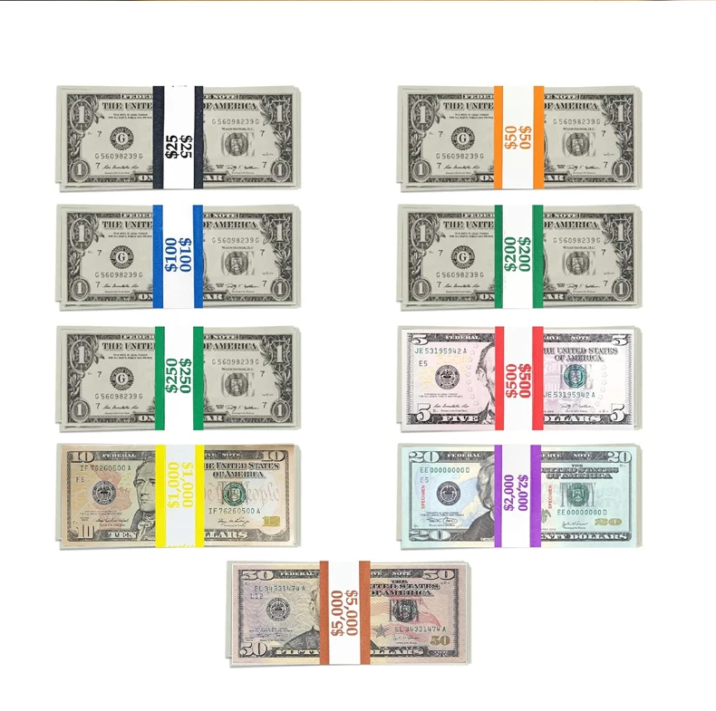 ABA Standard Colors Manual Currency Banknote Strap Money Bands Manual ...