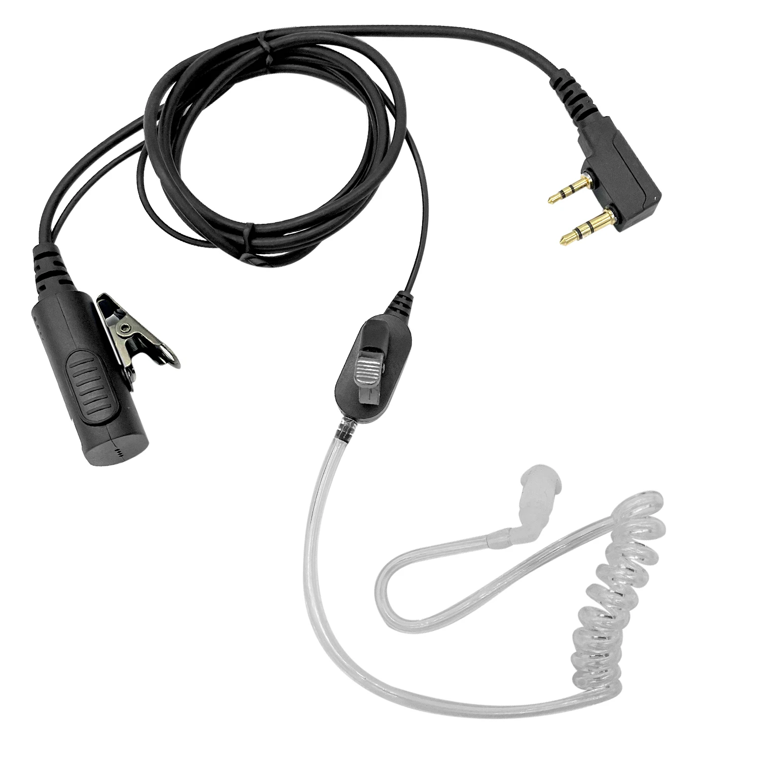 Wholesale PTT Air Acoustic Tube Headset Earpiece for Baofeng UV-82 Series  Radio talkie walkie From
