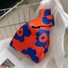 Handbag with sky full of flowers-orange