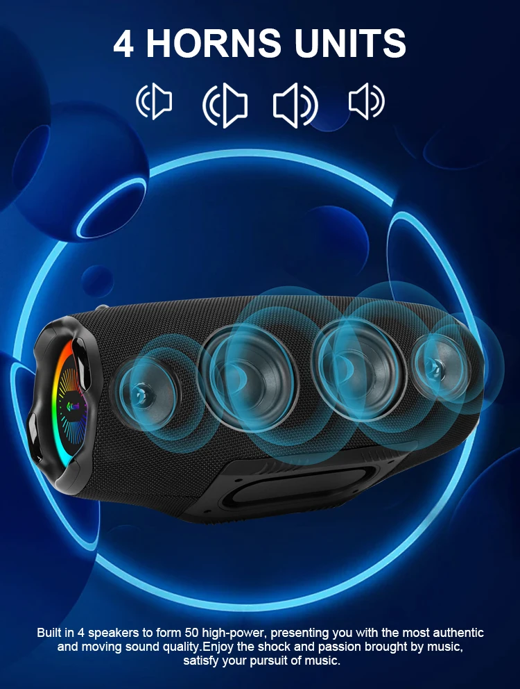 Kisonli K17 Professional Party Big Blue Tooth Speaker 50 Watts